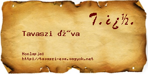 Tavaszi Éva névjegykártya