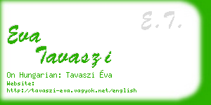 eva tavaszi business card