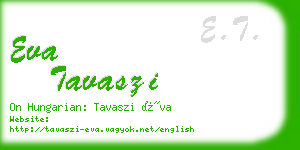 eva tavaszi business card